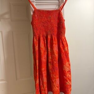 Universal Thread (Target) Smocked Orange Dress